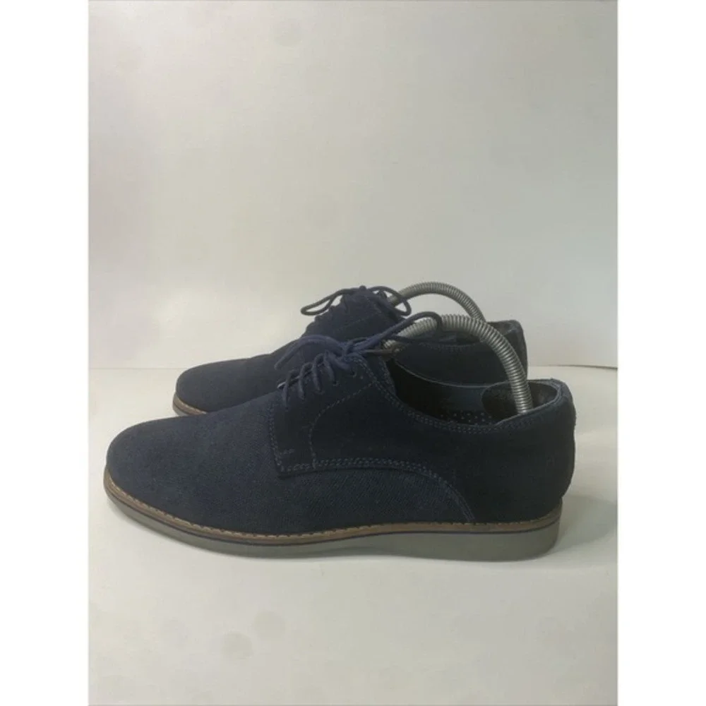Mauro Alessi Men's Size 9 Oxford Style Dress Shoe. Very Good. Navy Blue‎ Lace Up